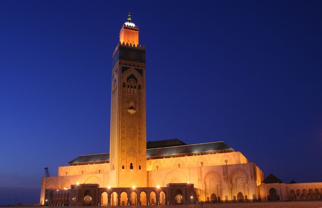 Hassan II Mosque Casablanca Morocco Desert Tours